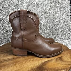 Dingo Seguaro Round Toe Womens Size 9.5 Pull On Cowboy Booties Brown Boots DI825